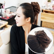 빨간머리 곱창 바람꽃 여성 부분가발 똥머리 붙임가발, 1개, 곱창가발_바람꽃_레드브라운_11cm(소)