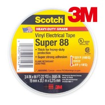 위dkai_3M Scotch Super 88 비닐 전기 절연 테이프 19mmx20M 보수용 방수 보수재 배관 파이프재 배관재 부식방지♥yum, ♥yomnomnom, 딱이에요!