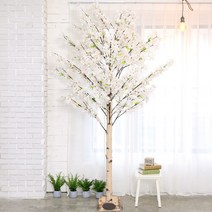 인조나무 인테리어 조화 라일락나무 230cm 화이트핑크, 라일락 화이트핑크 230cm