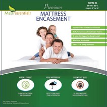 Mattressentials 650091 Zippered Twin XL Mattress Protector Bed Bug Waterproof Cover Premium Quality
