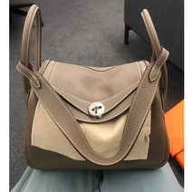린디 백 두단 소가죽 리치 문양 닥터 여성 숄더 토트, 그레이30실버버버튼