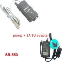 유압펌프 하이 리프트 5M 12V 24V 고압 DC 잠수정 펌프 600L H 1000L 마이크로 모터 스트레이트 슬롯 커팅, 05 SR-550 n EU adapter_02 24V