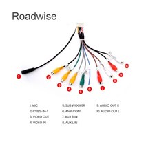 Roadwise-자동차 안드로이드 라디오 전원 케이블 GPS 안테나 RCA 후면 보기 2 USB 연장 마이크, [02] WIFI RCA Cable