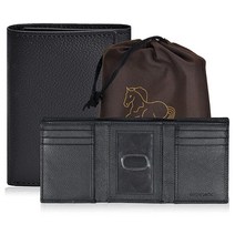 남성 RFID 가죽 삼중 지갑 Estalon 핸드메이드 슬림 신용카드 6개 신분증 창 및 기프트 박스 포장 4478209276