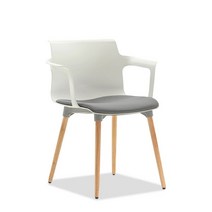 핀란디아 허그 체어(쿠션형) 학생의자/사무용의자, 화이트(그레이)