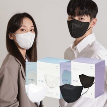 KF-AD 비말차단 새부리형 마스크 100매 대형 여성용 초등학생, 대형(L) 블랙 50매, 대형(L) 화이트 50매