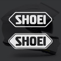 SHOEI 쇼에이 로고스티커, A타입, 100x35mm, 흰색