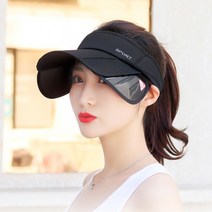 여성 골프 모자 여름 챙넓은 썬캡 썬바이저 니트 와이드 UV차단 스포츠 테니스, 화이트