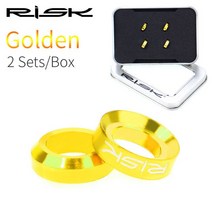 디스크브레이크 산악 BMX 자전거 티타늄 M6 오목 및 볼록 와셔 개스킷 디스크 브레이크 캘리퍼 그룹 XT 장, 02 Golden, 1개