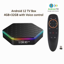 2022 안드로이드 12 스마트 TV 박스 Allwinner H618 미디어 플레이어 3D 비디오 유튜브 넷플릭스 2.4G &am, 05 4G 32G Voice_04 Au 플러그