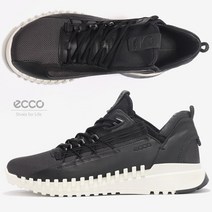 에코 ZIPLEX 레더 메쉬 샥스루 로우탑 스니커즈 BK