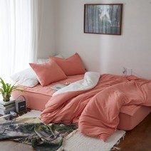 UB모모 무봉제 차렵이불+패드세트 SS 애프리콧 1인용