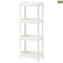 베스켄 선반유닛 화이트 37x23x101cm 욕실 화장실 수납 코너 선반