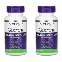 1+1 나트롤 허브 카페인 과라나 추출물 200mg 90캡슐 2통, 1개, 기본