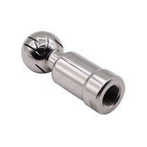 미국발송 DERNORD 회전식 스프레이 볼 NPT 암 CIP 탱크 클리닝 360° 패턴 스테인리스 스틸 304 (1.9cm(3/4인치) 스레드)139746, 1/2
