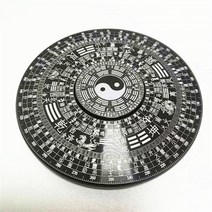 풍수나침반 패철 풍수지리황금나침반 중국 스타일 손가락 끝 자이로 풍수 나침반 태극권 큰, 태극권 12간지