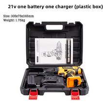 전동드라이버 12v/16.8v/21v 리튬 전기 드릴 스크루 드라이버 해머 미니 충전식 전동 공구, 06 21v Plastic boxed_03 UK