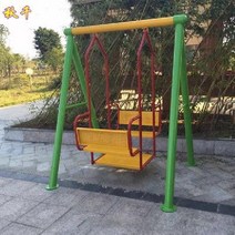 키즈 카페 놀이터 펜션 대형 2인 그네 놀이 시설 기구, 깊은 에메랄드 그린