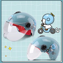Makone 휴대용 전동킥보드 헬멧 자전거 오토바이헬멧 여자 여성용 남자 경량 헬멧 자외선차단, 라이트 블루 오토바이 돼지