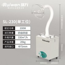 제연기 집진기 연기 청정기 이동형 탁상형 소형 치과, (재연기/청정기/치과/20kg/75mm)