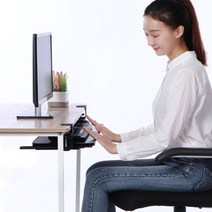 키보드트레이 트레이 회전 선반 각도 마우스, 검정 52 25CM 조절 가능