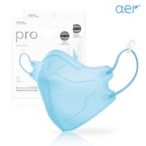 아에르 Pro (프로) 아이스 블루 10매 L(대형) 100%국산 방진2급 컬러마스크, 아에르 프로 아이스 블루 (L) 10매