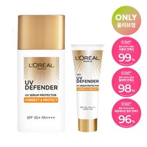 로레알 파리 로레알파리 UV 디펜더 선크림 50ml 4종, 데일리 선크림(50+15ml)
