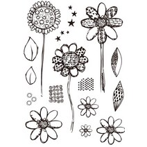Flower stamp Clear for Scrapbooking 투명 실리콘 고무 DIY 사진 앨범 장식 k661, 한개옵션0