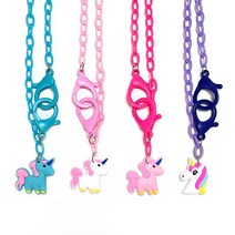 아동 유니콘 캐릭터 마스크스트랩 줄 끈 개별포장 귀편한 숨쉬기편한 대형 KF 비말 덴탈 먼지차단 컬러 명, 상품선택, 1