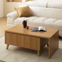 [거실장베스트] 파로마 와이엇 회전 리프트업 거실 소파테이블 / 편리한테이블 / 감성테이블, 오크