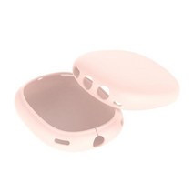 에어팟 맥스 실리콘 케이스 airpod max 투명 거치대 로고 파우치 키링 보관함, 핑크