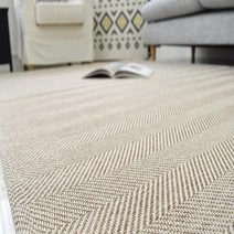 자가드 헤링본 카페트 러그 아이보리100X150 거실 침실 가을 겨울 국산 카페트