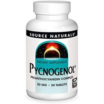 source naturals 피크노제놀 50mg 프로안토시아니딘 복합체 - 60정, 30카운트(1팩)