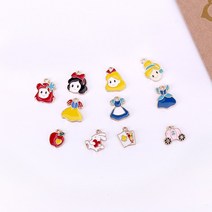 짱패브릭 1개) 공주와 드레스 메탈 팬던트 참장식, 트럼프