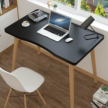제이와이 컴퓨터책상 심플 테이블 소파 1인용책상 70cm 80cm 100cm, 블랙