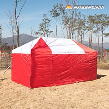 프리폼 캐노피천막 럭셔리 3X6 풀세트 야외 실내 행사용 텐트 포장마차 테라스 바람막이 그늘막 옥상, L민자풀 3X6 레드