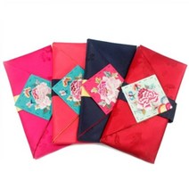 윤씨방 목단자수 매화단 예단보, 빨강색예단보, 예단용(신부선택)