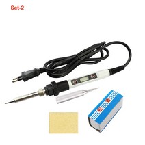 전기용접기 스포트용접기 미니스폿용접기 220v 110v LCD 디지털 디스플레이 온도 조절 80W 전기 납땜 인두, 08 White set-2_01 220V EU Plug