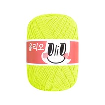 울클럽 올리오 뜨개실 70g 1볼, 741 네온레몬, 1개