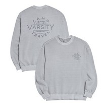[국내 매장판] TRAVEL 캠프 바시티 피그먼트 스웨트셔츠 애쉬 그레이 CAMP VARSITY PIGMENT SWEATSHIRT ASH GRAY 256125