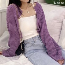엘케이트 LCATE 여자 가디건 LBLT050 니트 크롭 볼레로 아우터