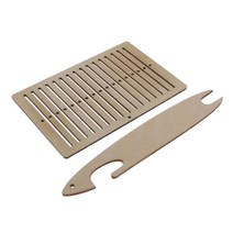 GHSHOP 성인 초보자를위한 나무 직조기 키트 DIY 태피스트리 러그 직조기 기계, 활기 없는, 목재