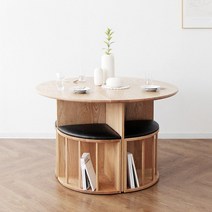 오크 A형 V원형식탁/테이블 세트 1200, 단품