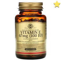 솔가 천연 비타민 E 67mg(100 IU) 100정