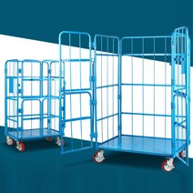 접이식 4문형 롤테이너 인테이너 소형 철제카트 철대차 물류카트, 4문형롤테이너(소형)