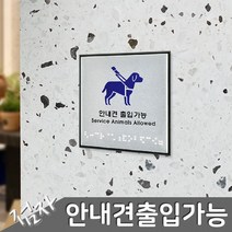 안내견 출입가능 점자판 1개입 안내견출입 시각장애인안내 반려견출입 점자표지판, 상세페이지 참조, 상세페이지 참조