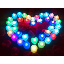 LED촛불 티라이트 캔들 전자 양초 엔틱인테리어 프로포즈 기념일 빈티지소품, LED초 미니 핑크(낱개 1개)