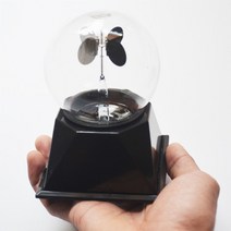 라돈측정기 라돈검사기 방사능측정기 Crookes Radiometer 수제 태양 광 발전 유리 풍차 4 회전 베인 책상, 한개옵션0