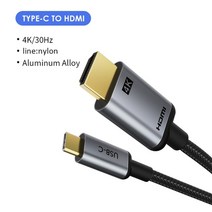 칼디짓 cabletime usb c to hdmi 케이블 4k hdmi cable 4k 60hz type c hdmi Thunderbolt 3 for mate, 4k 30hz, 1.8m