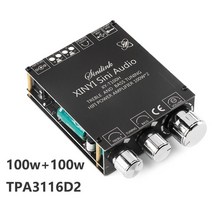 XY-T100H 100w + 100w TPA3116D2 Bluetooth 5.0 전력 오디오 증폭기 보드 홈 시어터 증폭기 스테레오 고음, 02 T100H TPA3116D2